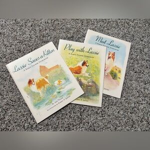 Rebus sticker storybook Lassie set of 3 - unused - Vintage 1996